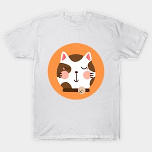 cute drawn kitty cat design 3 T-Shirt